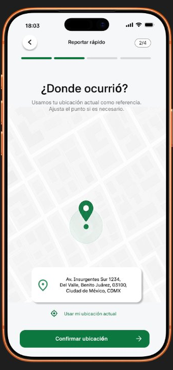 reporte - dónde ocurrió