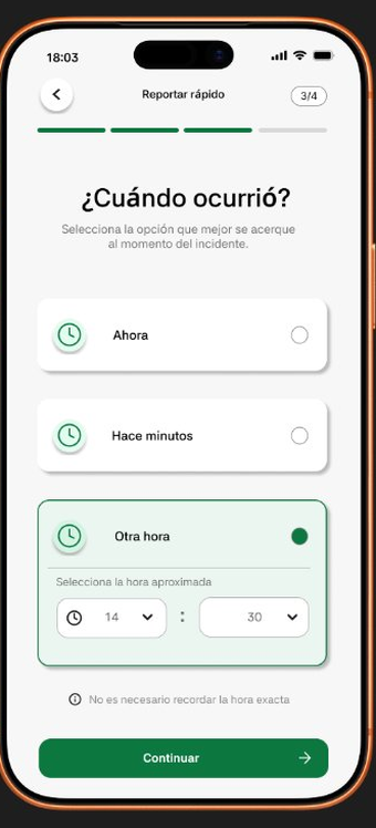 reporte - cuándo ocurrió